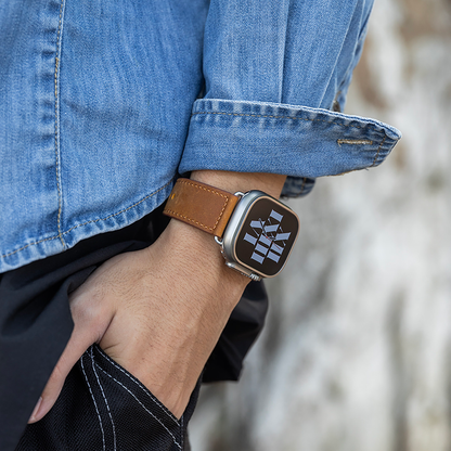 Vintage Top-Grain Leather Band for Apple Watch