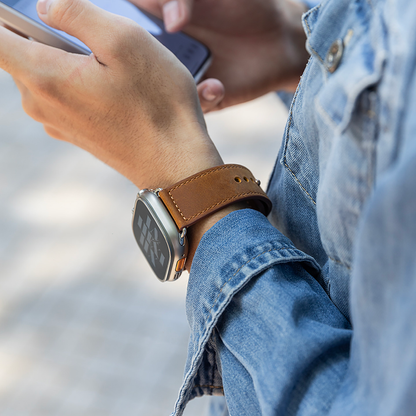 Vintage Top-Grain Leather Band for Apple Watch