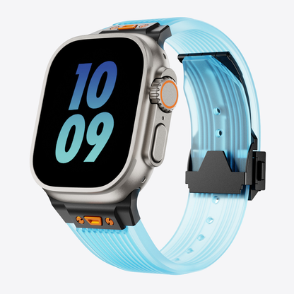 Transparent Silicone Folding Buckle Band for Apple Watch