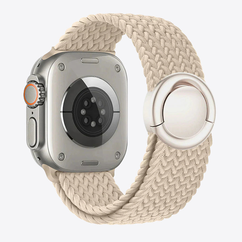 Braided Nylon Round Buckle Band for Apple Watch