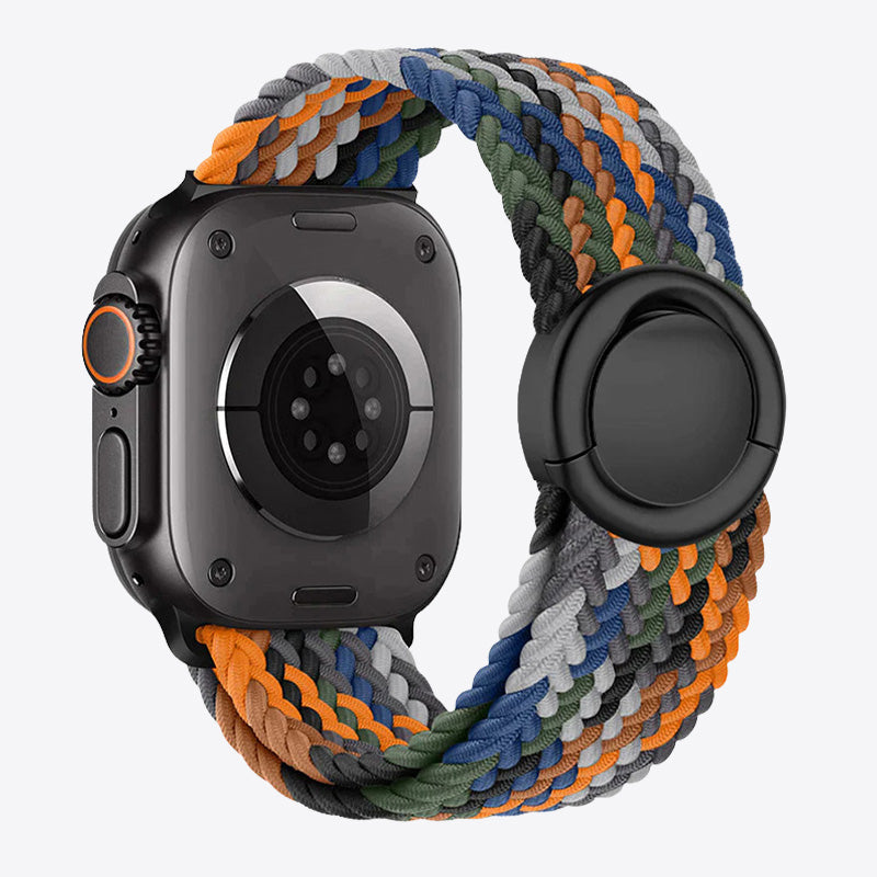 Braided Nylon Round Buckle Band for Apple Watch