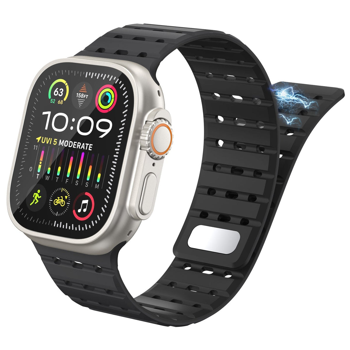Breathable Magnetic Silicone Sport Band for Apple Watch