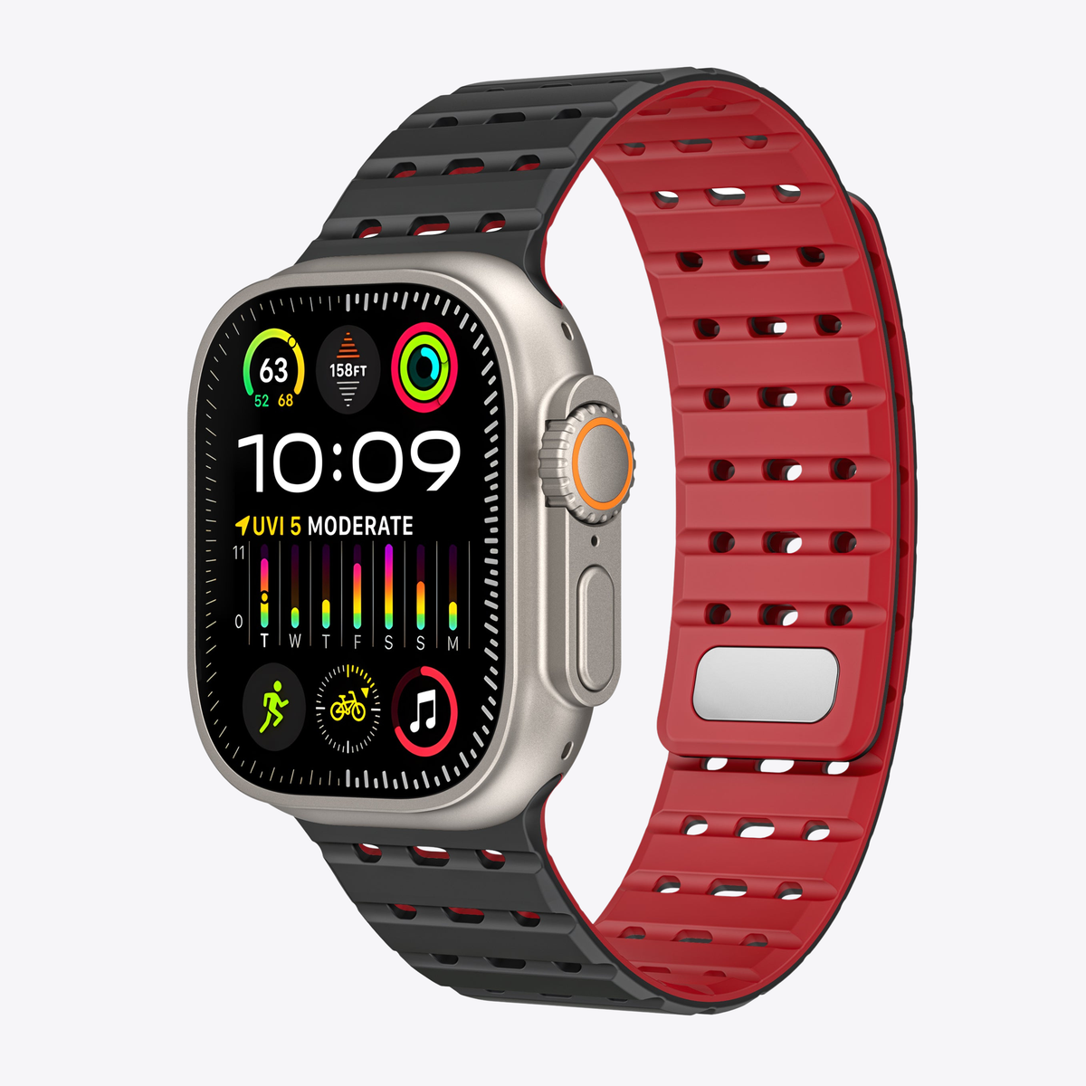 Breathable Magnetic Silicone Sport Band for Apple Watch
