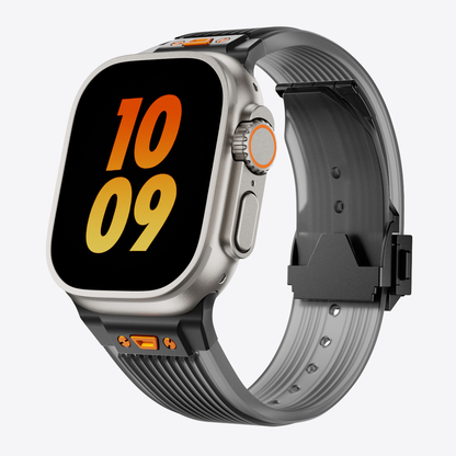 Transparent Silicone Folding Buckle Band for Apple Watch