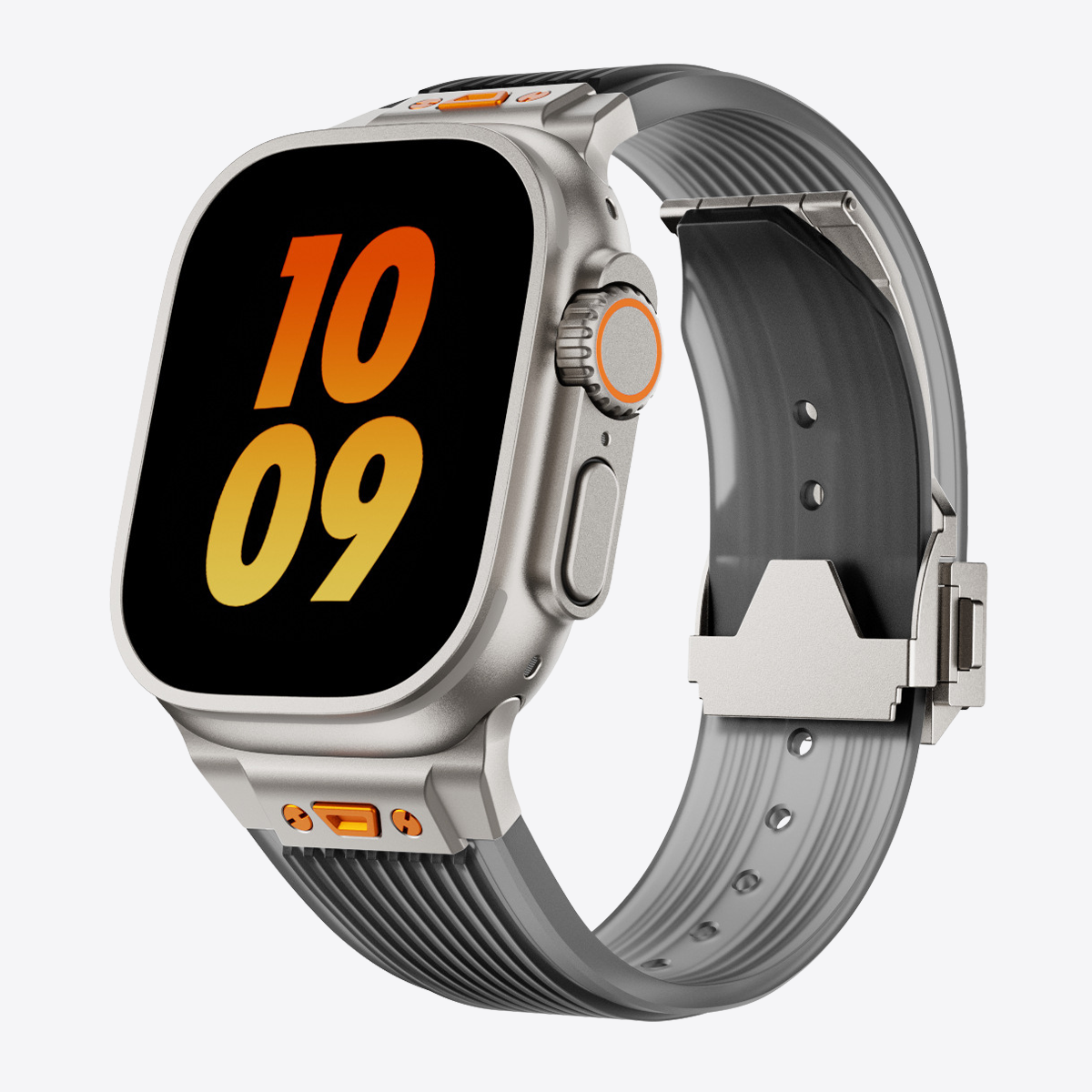 Transparent Silicone Folding Buckle Band for Apple Watch