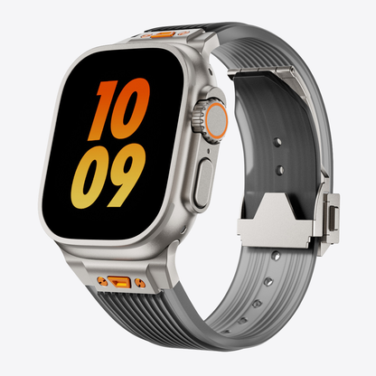 Transparent Silicone Folding Buckle Band for Apple Watch