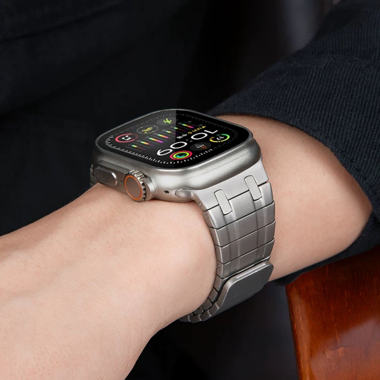 Frosted Stainless Steel Magnetic Band for Apple Watch