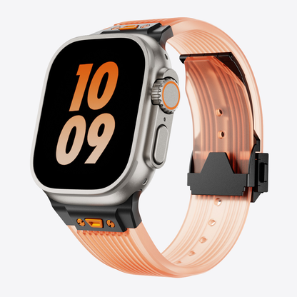 Transparent Silicone Folding Buckle Band for Apple Watch