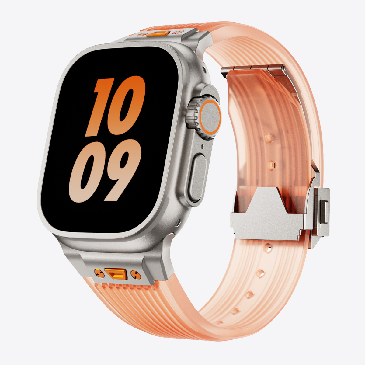 Transparent Silicone Folding Buckle Band for Apple Watch