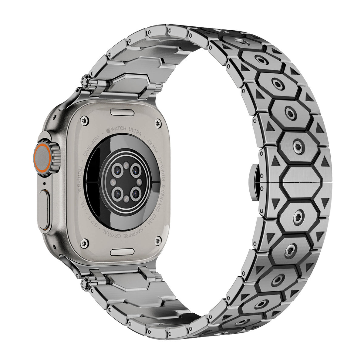 RivetGrid Stainless Steel Band for Apple Watch