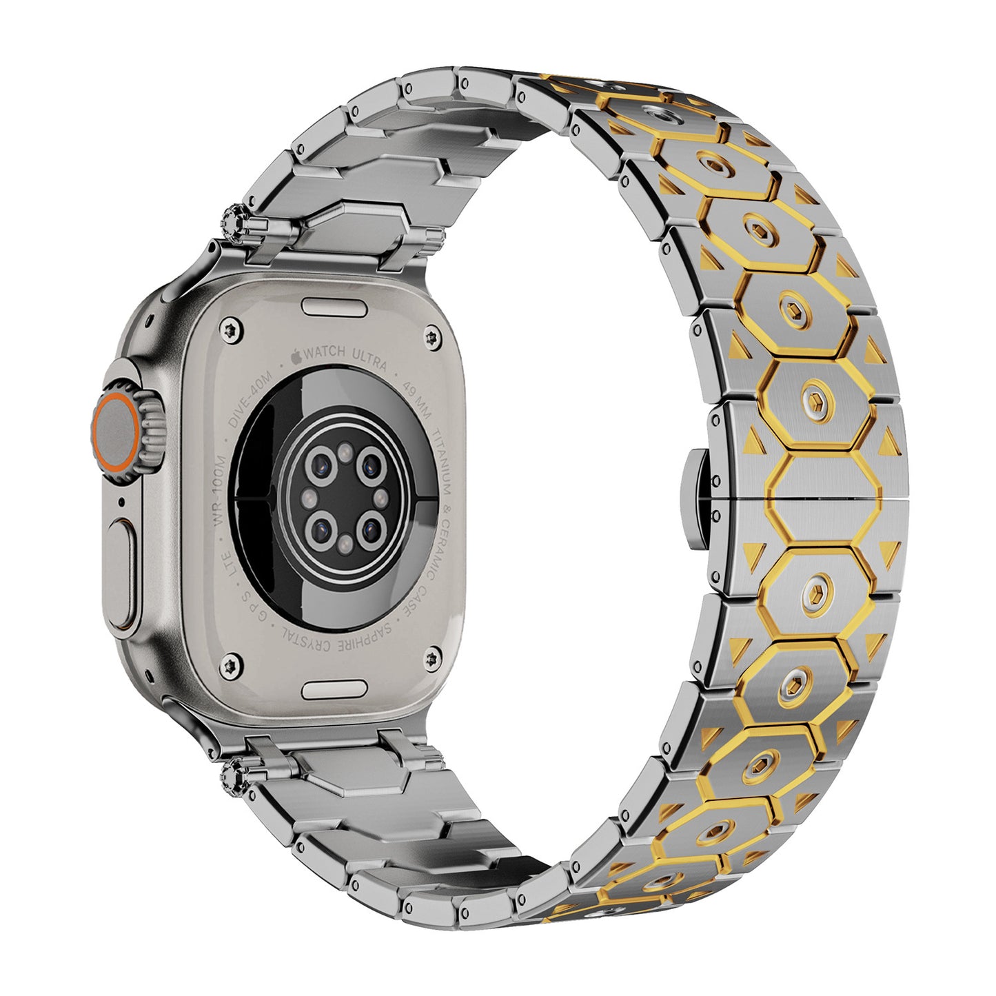 RivetGrid Stainless Steel Band for Apple Watch