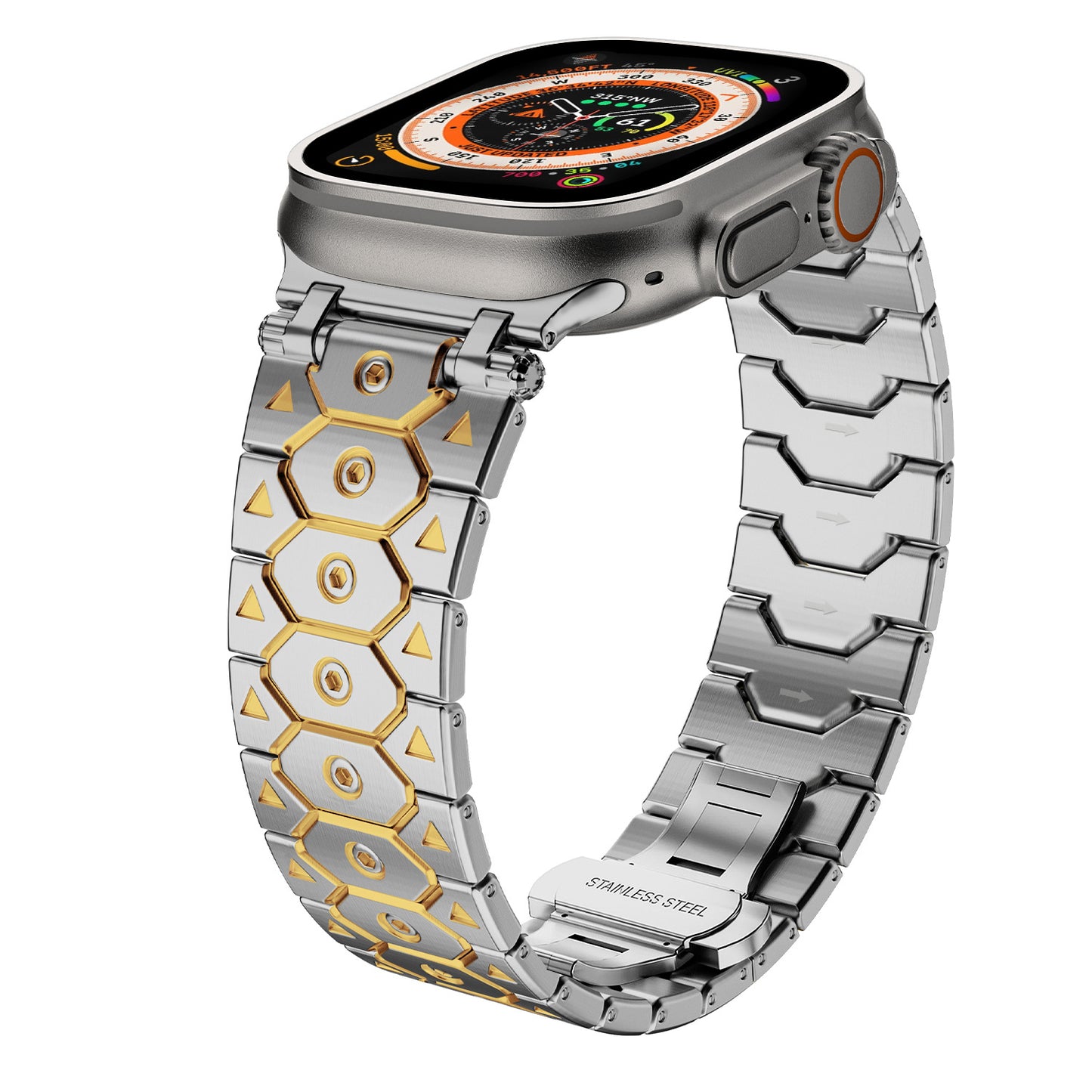 RivetGrid Stainless Steel Band for Apple Watch