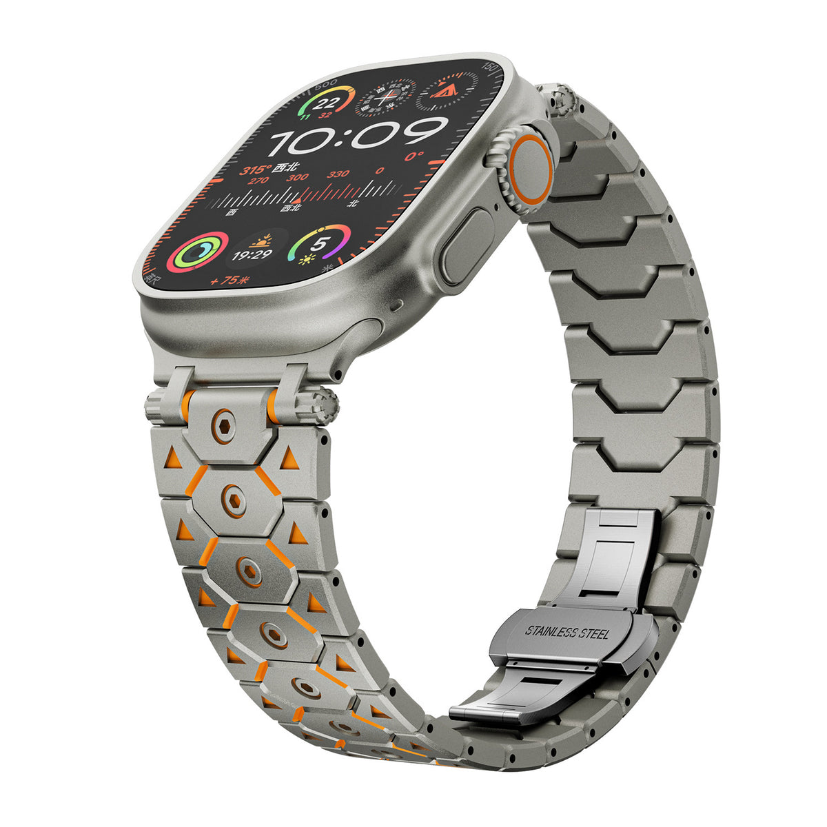RivetGrid Stainless Steel Band for Apple Watch