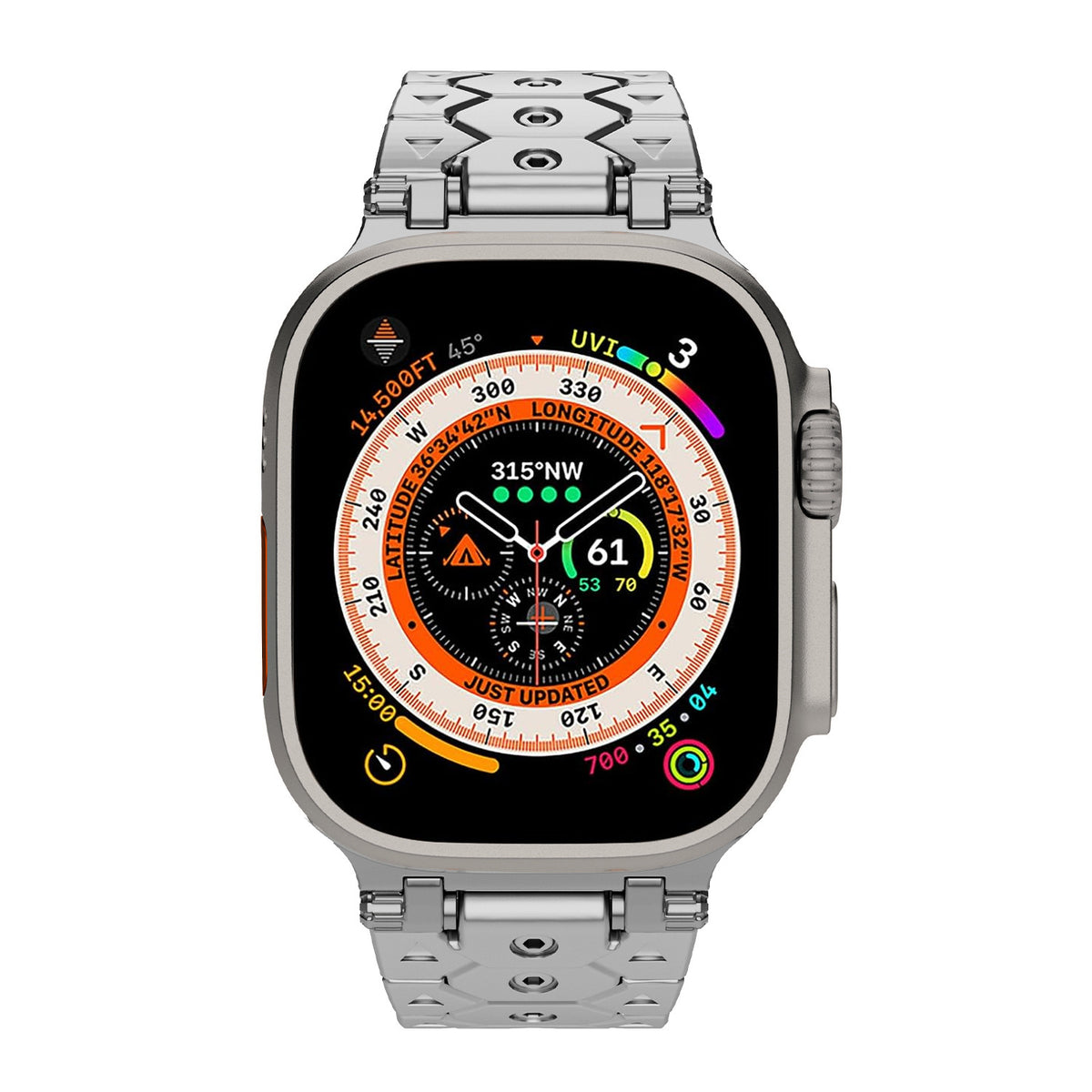 RivetGrid Stainless Steel Band for Apple Watch