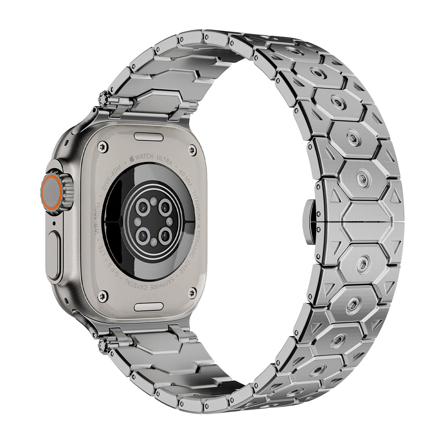 RivetGrid Stainless Steel Band for Apple Watch