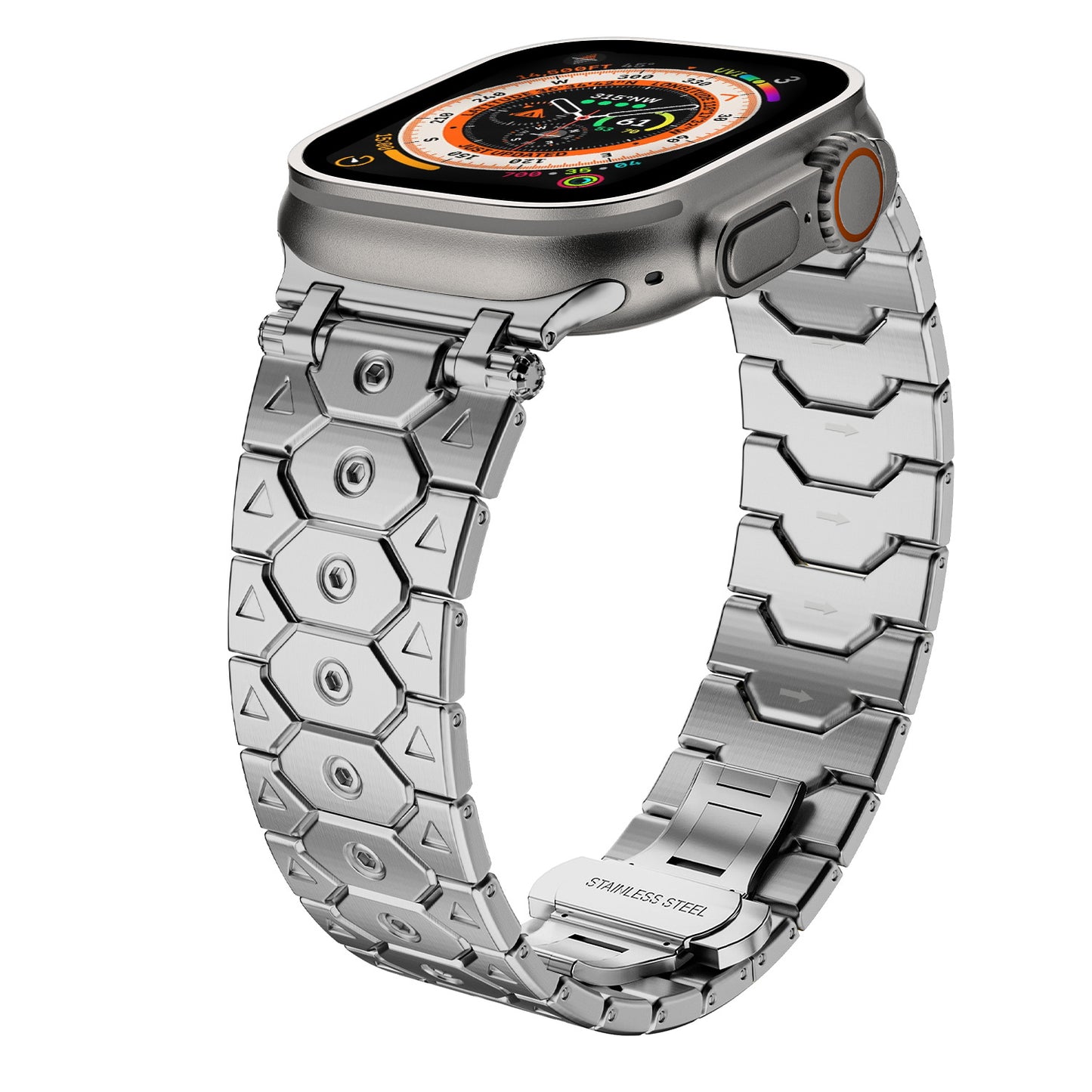 RivetGrid Stainless Steel Band for Apple Watch