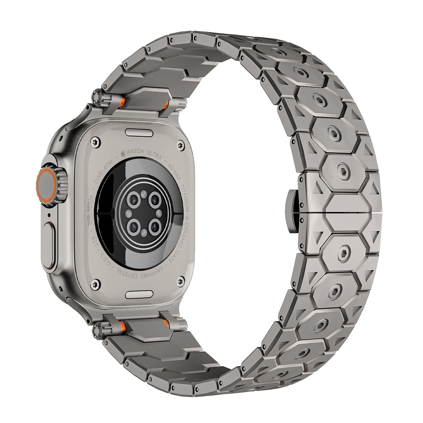 RivetGrid Stainless Steel Band for Apple Watch