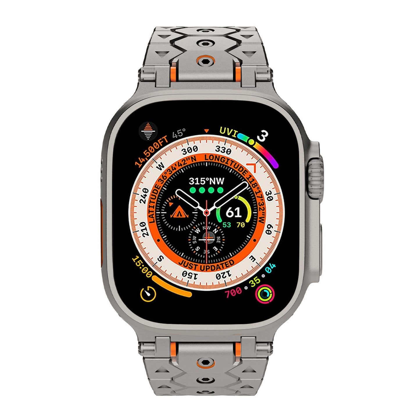RivetGrid Stainless Steel Band for Apple Watch