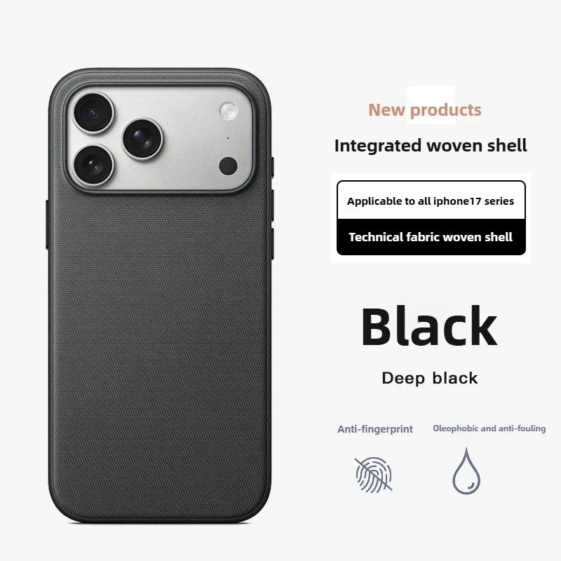 Woven Fabric iPhone Case Textured Slim Grip Magnetic Cover