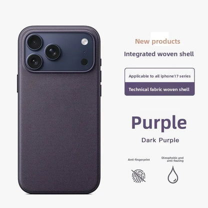 Woven Fabric iPhone Case Textured Slim Grip Magnetic Cover