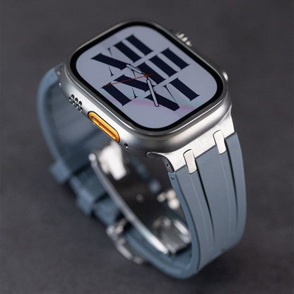 Thick Silicone Butterfly Clasp Band for Apple Watch