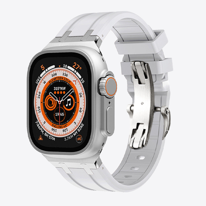 Thick Silicone Butterfly Clasp Band for Apple Watch