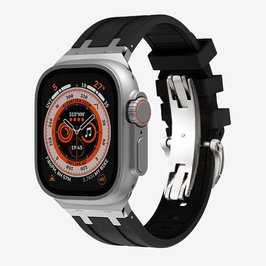 Thick Silicone Butterfly Clasp Band for Apple Watch