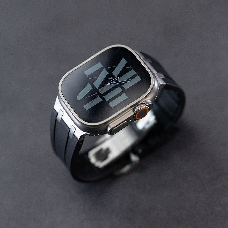 Thick Silicone Butterfly Clasp Band for Apple Watch