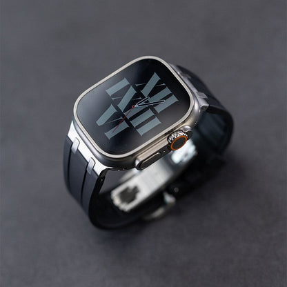 Thick Silicone Butterfly Clasp Band for Apple Watch