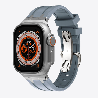 Thick Silicone Butterfly Clasp Band for Apple Watch