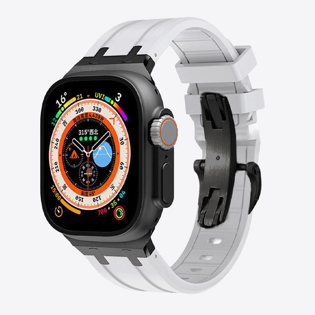 Thick Silicone Butterfly Clasp Band for Apple Watch