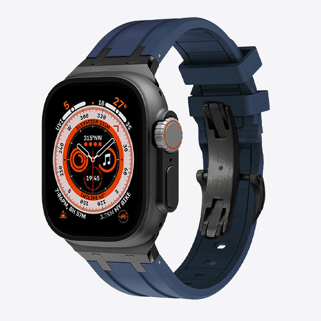Thick Silicone Butterfly Clasp Band for Apple Watch