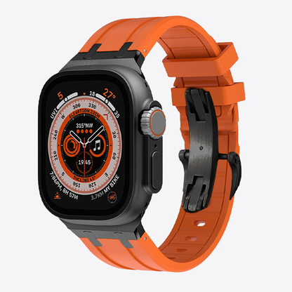 Thick Silicone Butterfly Clasp Band for Apple Watch