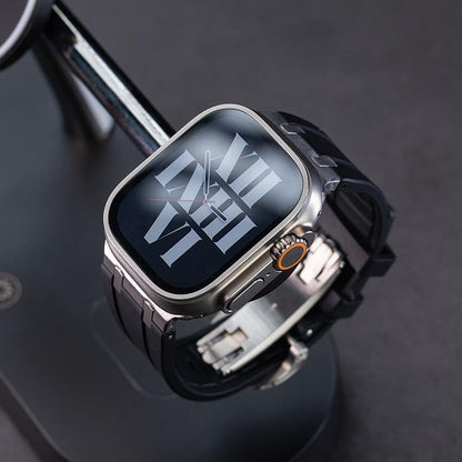 Thick Silicone Butterfly Clasp Band for Apple Watch