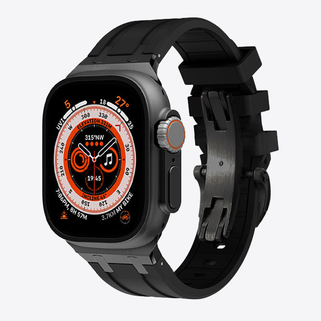 Thick Silicone Butterfly Clasp Band for Apple Watch