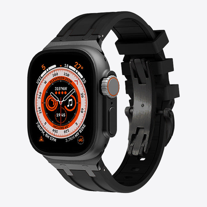 Thick Silicone Butterfly Clasp Band for Apple Watch