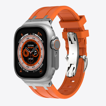 Thick Silicone Butterfly Clasp Band for Apple Watch