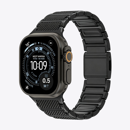Titanium-Style Carbon Link Band for Apple Watch