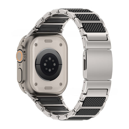 Titanium-Style Carbon Link Band for Apple Watch