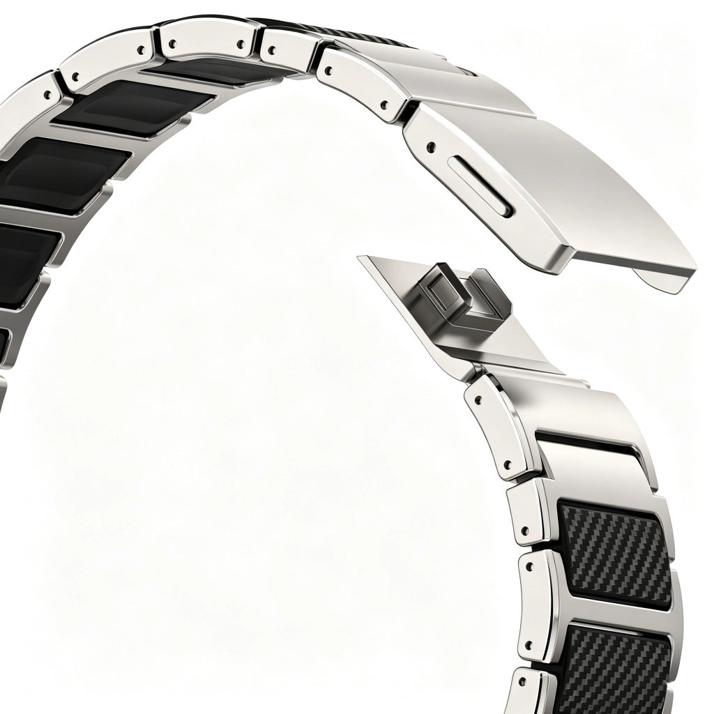 Titanium-Style Carbon Link Band for Apple Watch