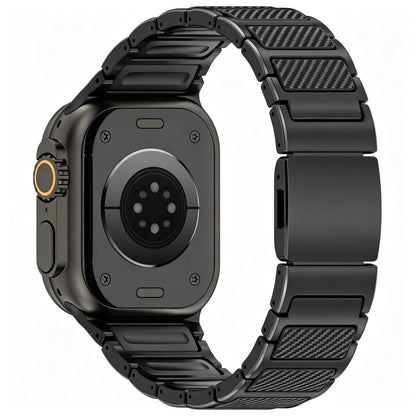 Titanium-Style Carbon Link Band for Apple Watch
