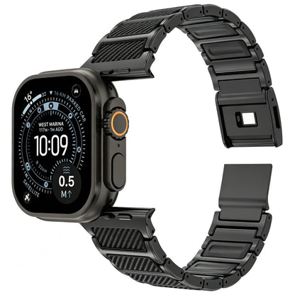 Titanium-Style Carbon Link Band for Apple Watch