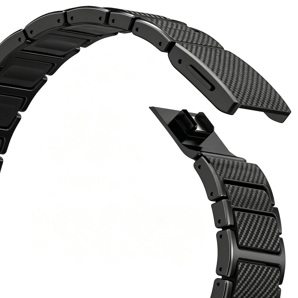 Titanium-Style Carbon Link Band for Apple Watch