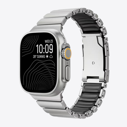 Titanium Hybrid Band - Metal & FKM Comfort Strap