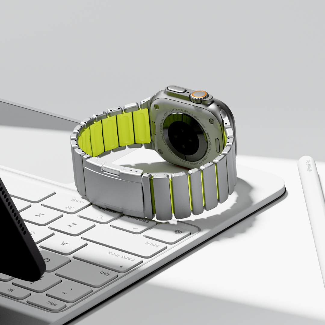 Titanium FKM Hybrid Band for Apple Watch