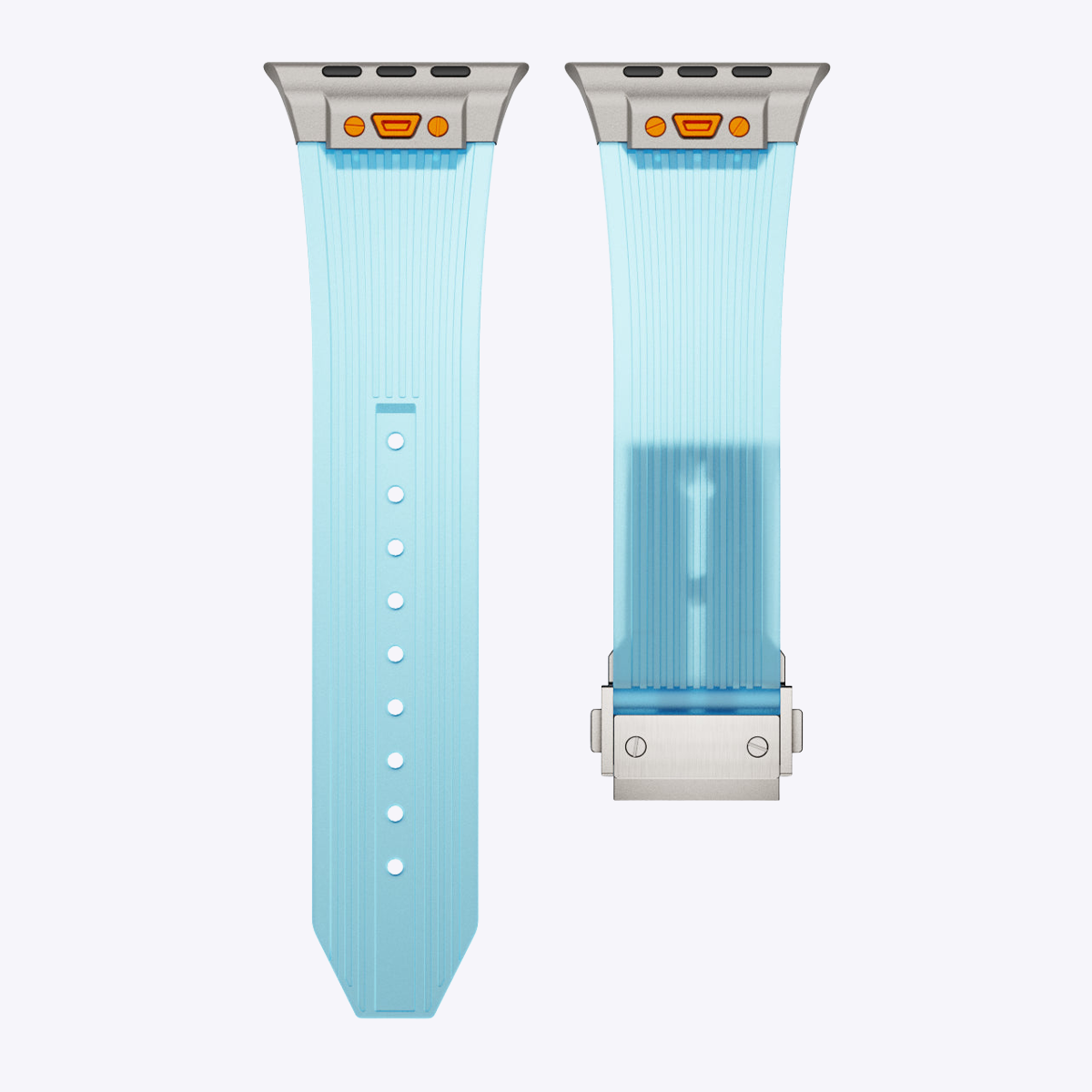Transparent Silicone Folding Buckle Band for Apple Watch