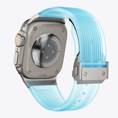 Transparent Silicone Folding Buckle Band for Apple Watch