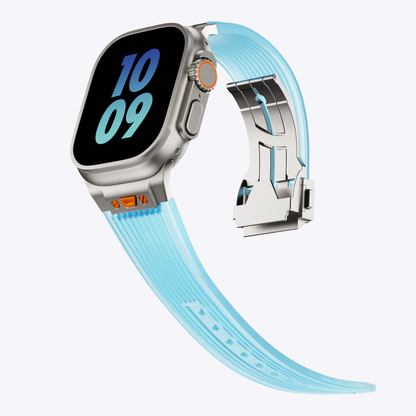 Transparent Silicone Folding Buckle Band for Apple Watch