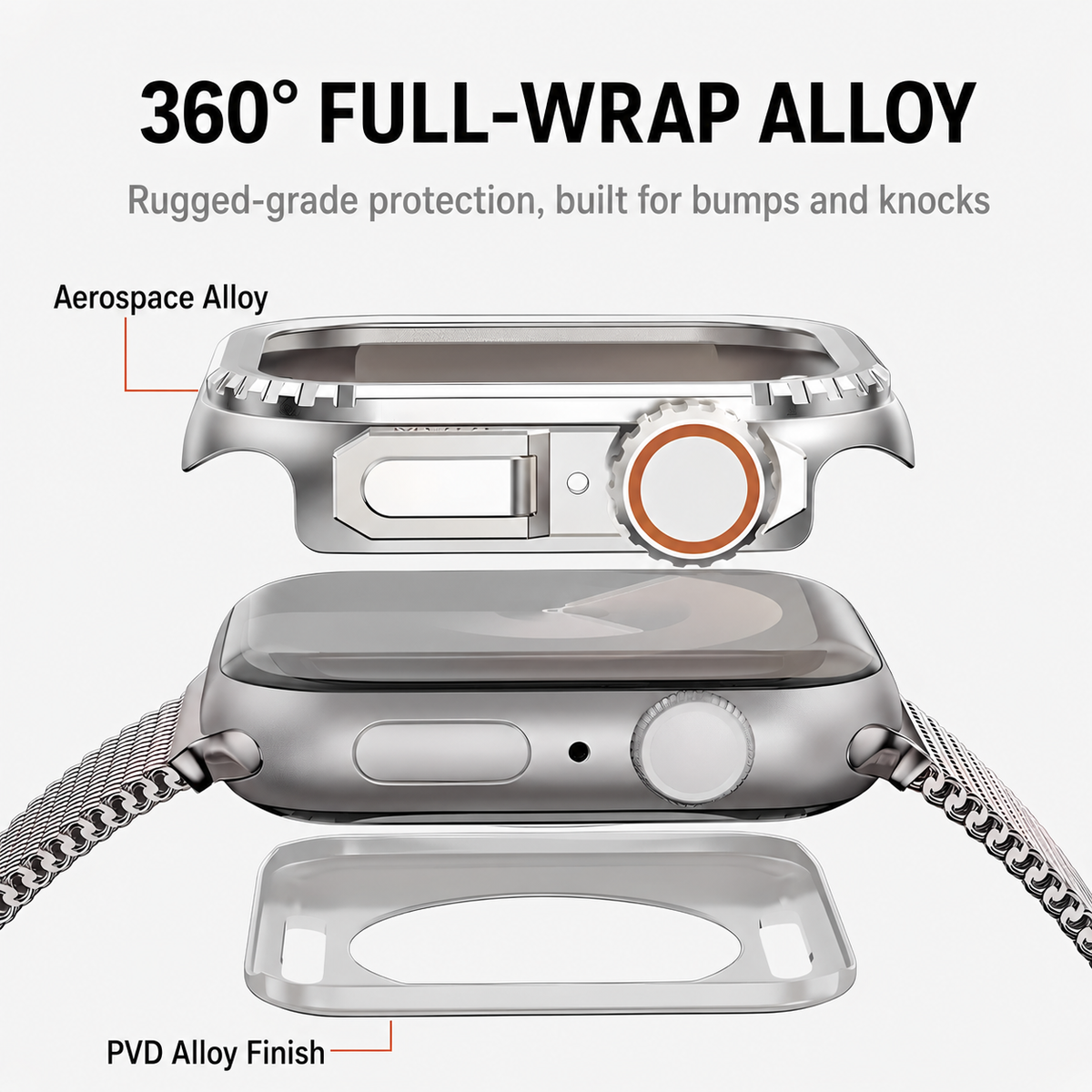 Ultra-Style Rugged Metal Case for Apple Watch